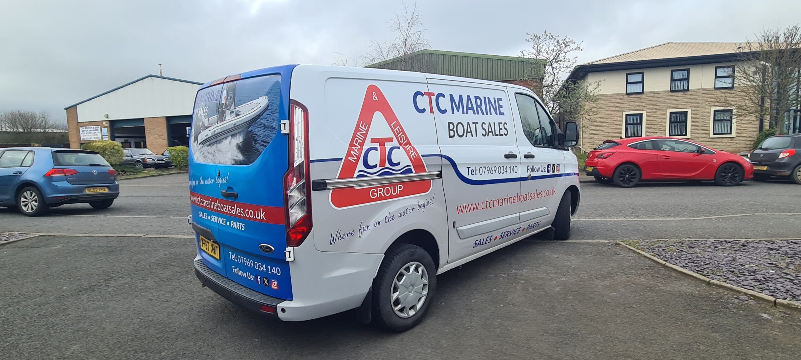 CTC marine and leisure sign written van mobile servicing