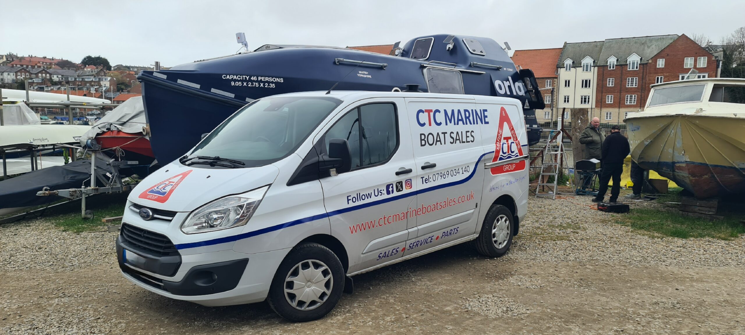 CTC marine and leisure sign written van