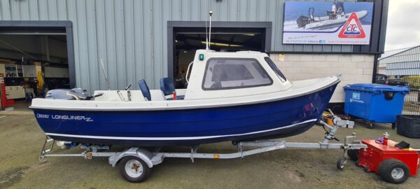 Orkney Longliner 2 Fitted with 2021 Yamaha F25 ELPT and Yamaha F2.5 auxiliary